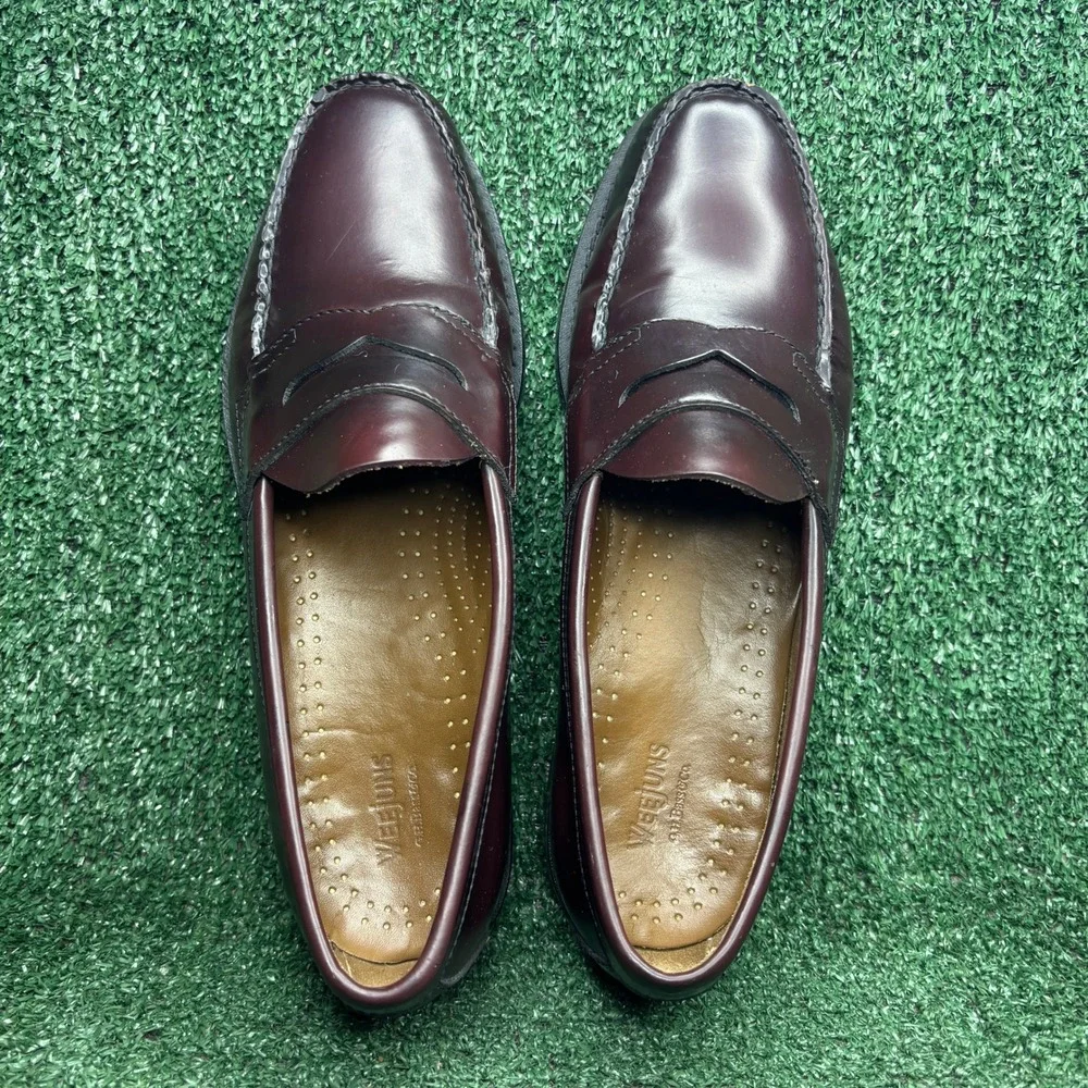 G.H. Bass & Co Weejuns Leather Moccasin Classic Ivy Loafers Burgundy Mens 10 D